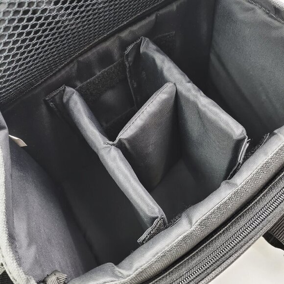 Canon Camera Bag Shoulder Mid-Size Canvas Padded Divider Compartments Strap - Picture 3 of 12